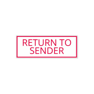 Return to Sender Röd Självfärgande Stämpel