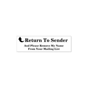 Return To Sender - Ta bort namn från postlistan Självfärgande Stämpel