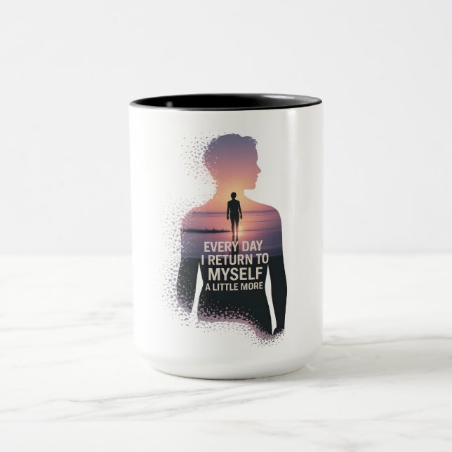 Return to Yourself - Mindful Mental Health Mug Mugg (Center)