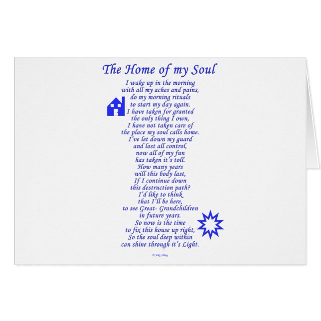 Returnera av min Soul Hälsningskort (Framsidan Horizontal)