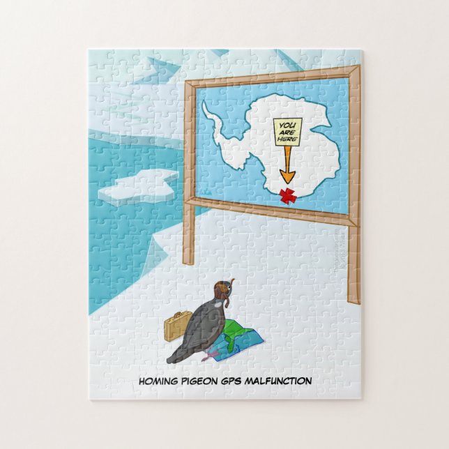 Returnera duvan GPS krångla pussel (Vertikal)