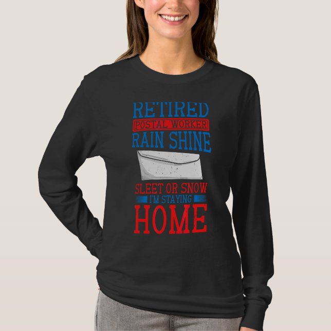 Returnerad postarbetare Postman Mail Delivery Reti T Shirt (Framsida)