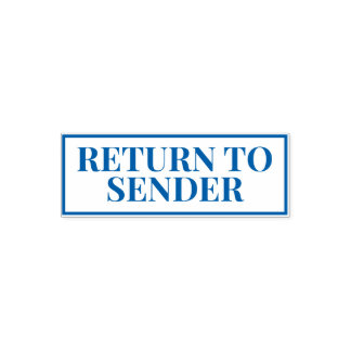 Returnerad till avsändare självfärgande stämpel