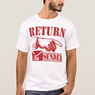 Returnerad till avsändare t shirt