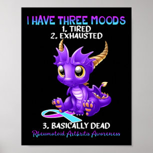 Reumatoid artrit Medvetenhet Dragon Jag har tre Poster