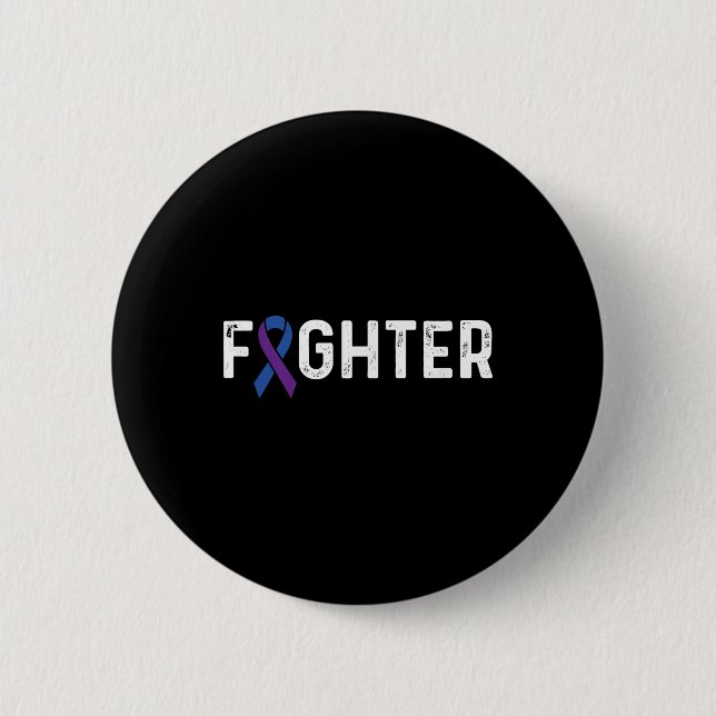 Reumatoid artrit Medvetenhet Ribbon Ra Fighter Knapp (Framsida)