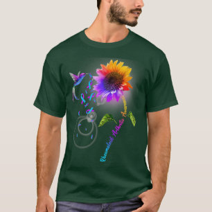 Reumatoid artrit Medvetenhet Solros Hummingbi T Shirt