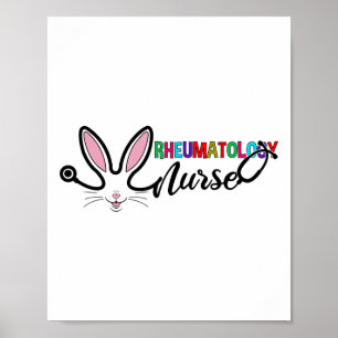 Reumatologi Nurse Bunny Påsk Stethoscope Nursin Poster