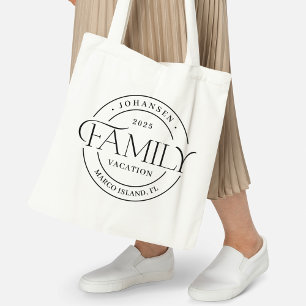 Reunion av bläcksädesfamilj eller Vacation Tote Ba Tygkasse