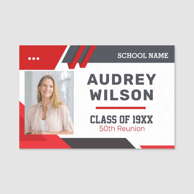 Reunion av familjen Photo Namn bricka Namnbricka (Framsida)