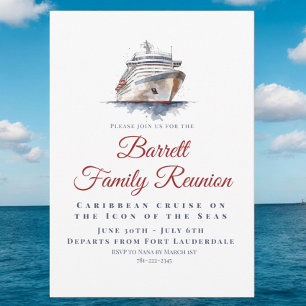 Reunion av familjen till Paradise Inbjudningar