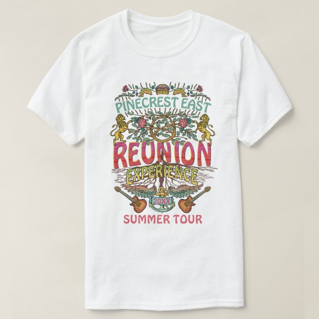 Reunion Band Retro 70s Anpassningsbar för konsert- T Shirt (Design framsida)