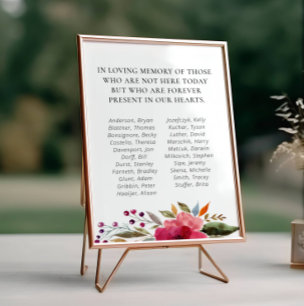 Reunion Memorial för skolklass i Burgundy Flowers Poster