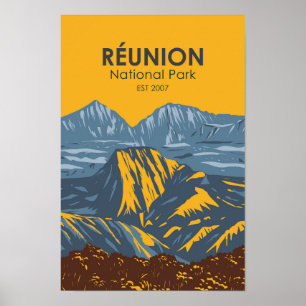 Reunion National Park Vintage Poster