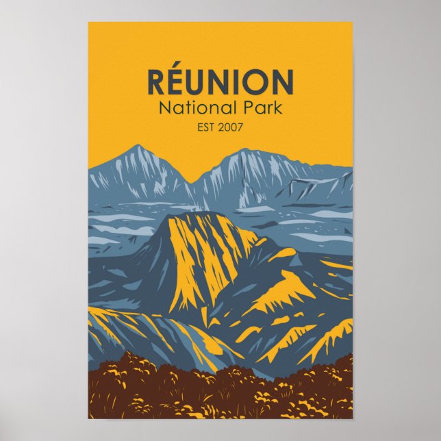 Reunion National Park Vintage Poster (Framsidan)