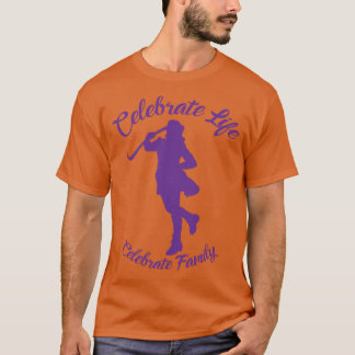 Reunion T- Shirt Orange med Lila Silhouette T Shirt