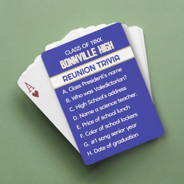 Reunion Trivia! Roligt Anpassningsbar, klassåterfö Casinokort (Skapare uppladdad)
