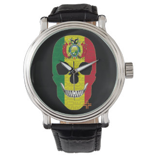 REUNIONES Bolivia reloj hombre correa cuero Armbandsur