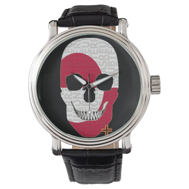 REUNIONES Groenlandia reloj hombre correa cuero Armbandsur (Framsida)