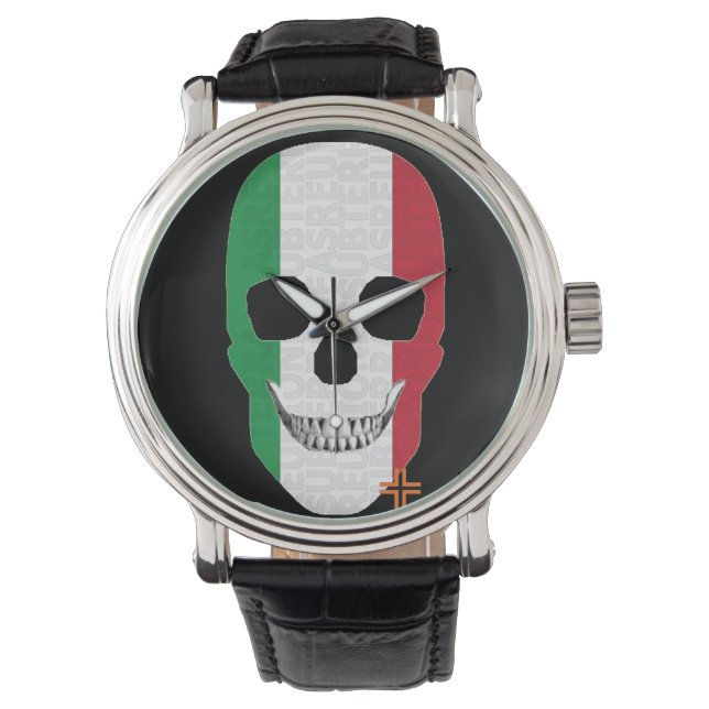 REUNIONES Italia reloj hombre correa cuero Armbandsur (Framsida)