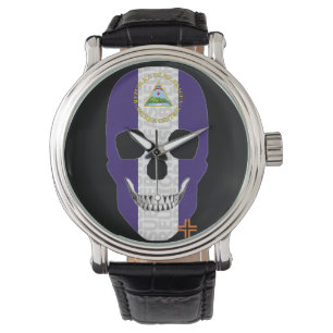 REUNIONES Nicaragua reloj hombre correa cuero Armbandsur