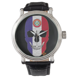 REUNIONES Paraguay reloj hombre correa cuero Armbandsur