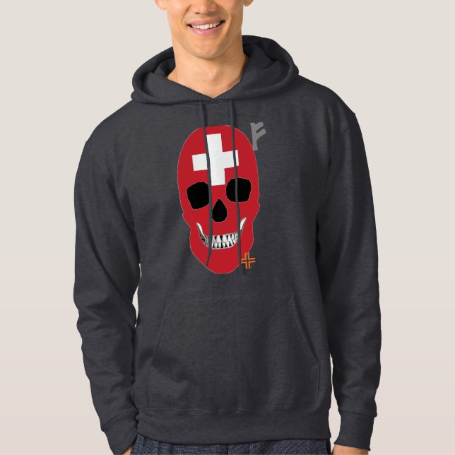 REUNIONES Suiza sudadera con capucha B2 Hoodie (Framsida)