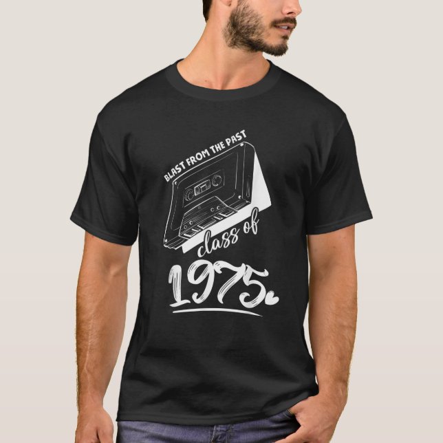 Reunionsklass 1975 Skolplast i Studenten från 1975 T Shirt (Framsida)