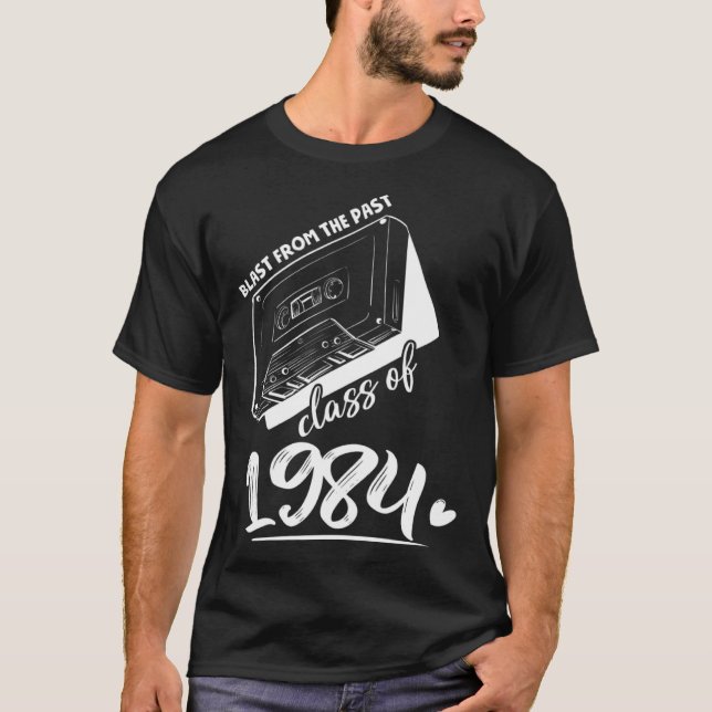 Reunionsklass 1984 Skolplast i Studenten från 1984 T Shirt (Framsida)
