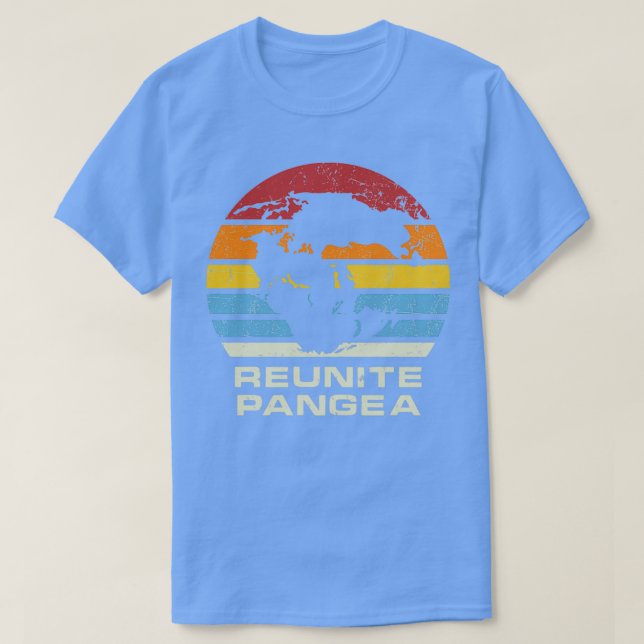 Reunite Pangea retro sunrise stil T Shirt (Design framsida)