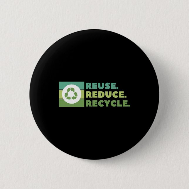 Reuse Reducera Återvinna Environmental Activism Knapp (Framsida)
