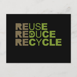 Reuse Reducera T-shirt med Återvinna Vykort