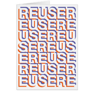 REUSER Text Art Message Hälsningskort