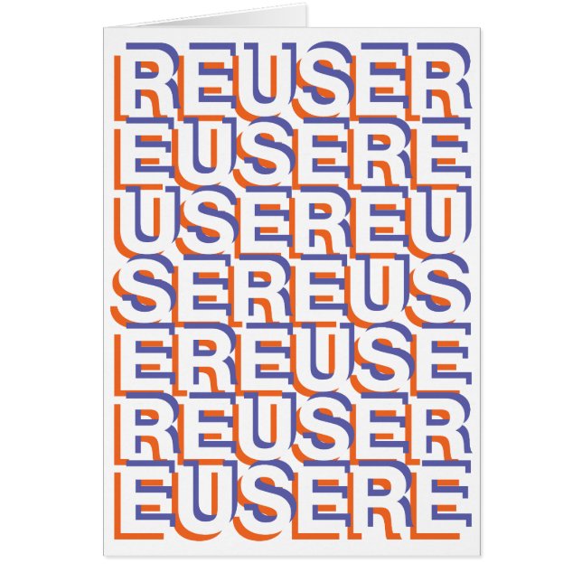 REUSER Text Art Message Hälsningskort (Framsidan)