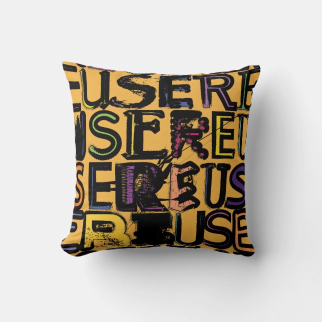 REUSER Text Cushion Kudde (Framsida)