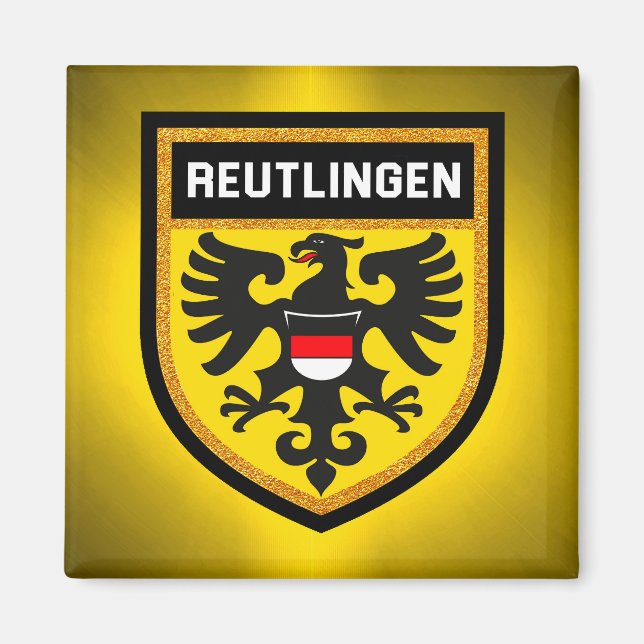 Reutlingen Flagga Magnet (Framsidan)