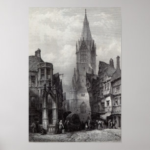 Reutlingen, graverad av J.J. Crew Poster