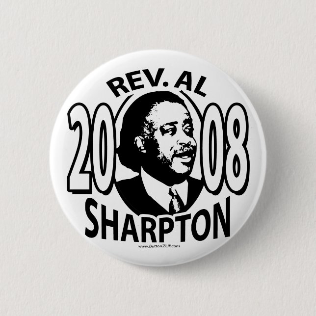 Rev. Al Sharpton 2008 knäppas Knapp (Framsida)