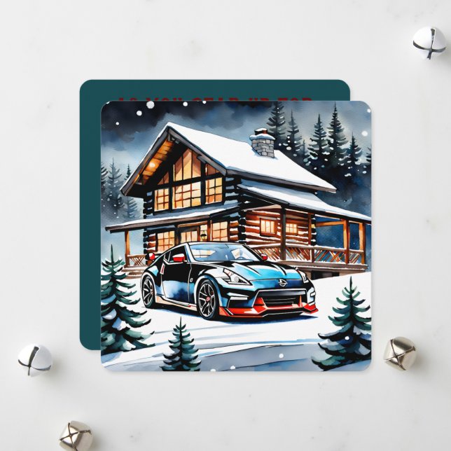 Rev Up for Helgdagars: JDM Edition-jul Julkort (Fram/Back In Situ)