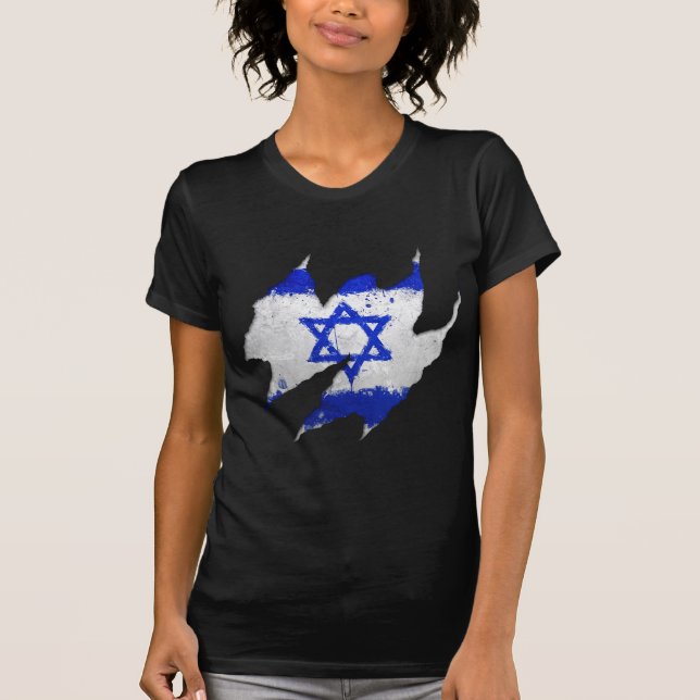Reva för Israel flaggagrafitti Tee (Framsida)