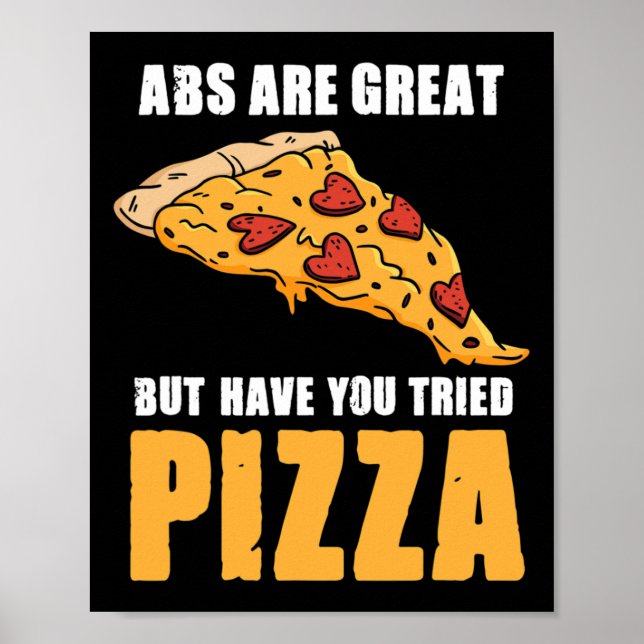 Revben är bra men har du provat pizzakärlek fitnes poster (Framsidan)