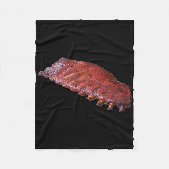 Revben med BBQ Ribs  Fleecefilt (Framsidan)