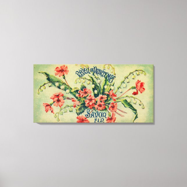 Reveil De Printemps Soap LabelParis, Frankrike Canvastryck (Framsida)