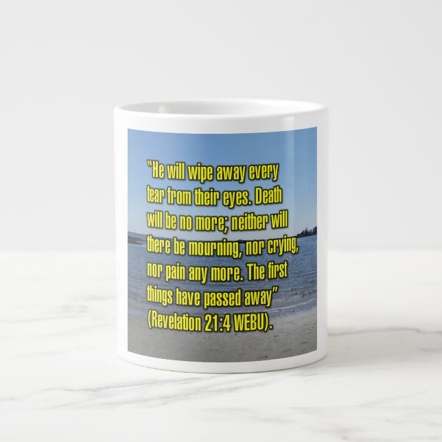 Revelation 21:4 WEBU Mug Jumbo Mugg (Framsidan)