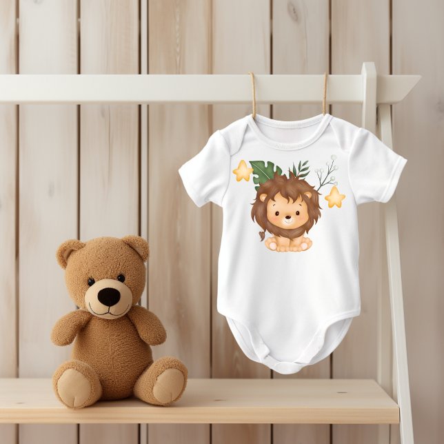Revelation 5:5 Lion of Judah Baby Bodysuit T Shirt (personalize this cute baby lion baby bodysuit. )