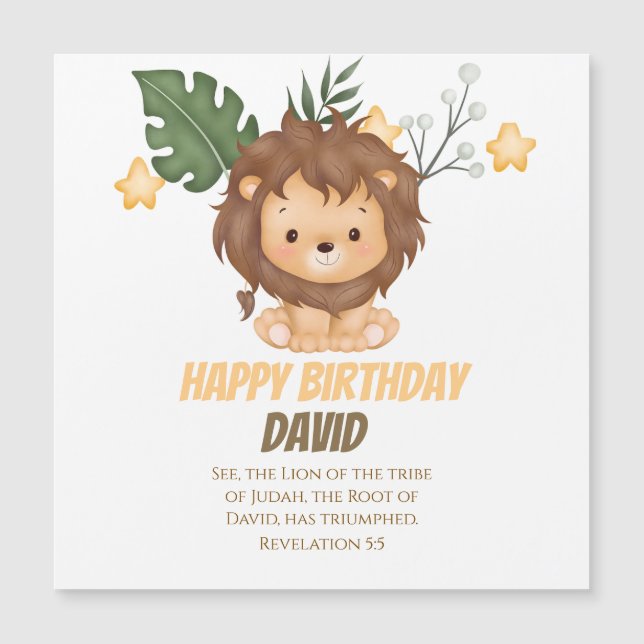 Revelation 5:5 Lion of Judah Christian Greetings  (Framsida)