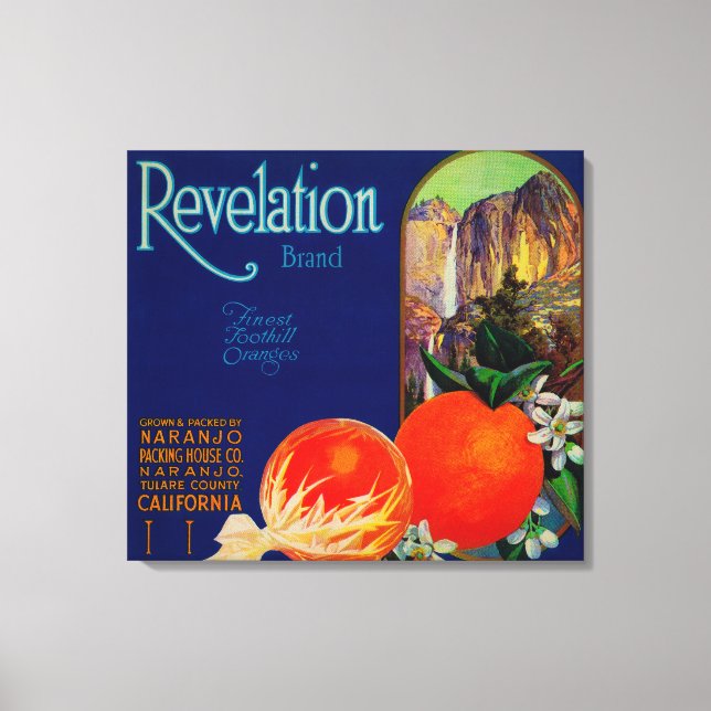 Revelation Orange LabelNaranjo, CA Canvastryck (Framsida)