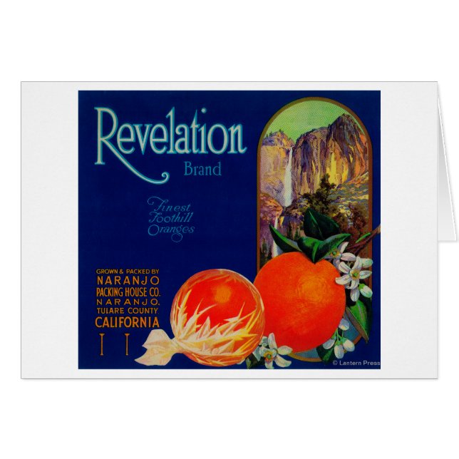 Revelation Orange LabelNaranjo, CA Hälsningskort (Framsidan Horizontal)