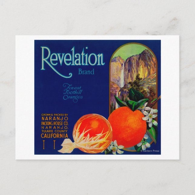 Revelation Orange LabelNaranjo, CA Vykort (Framsida)