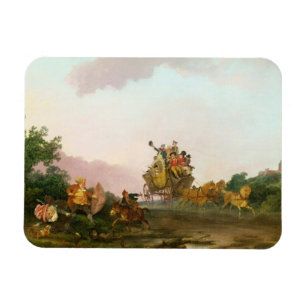 Revellers på en lagledare, c.1785-90 (olja på magnet